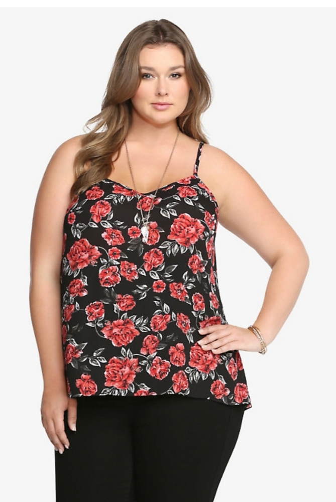 Torrid Floral Hi-Lo Tank Top